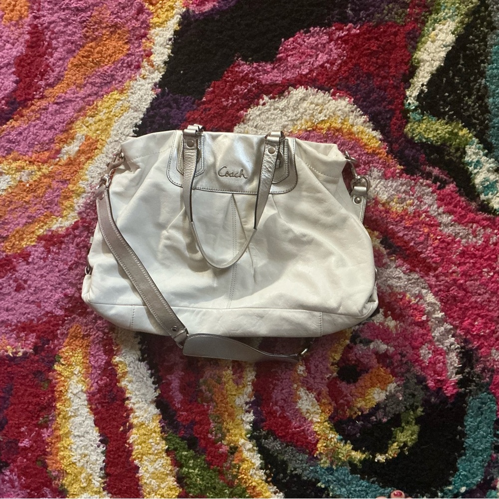 Coach White Leather Women's Bag